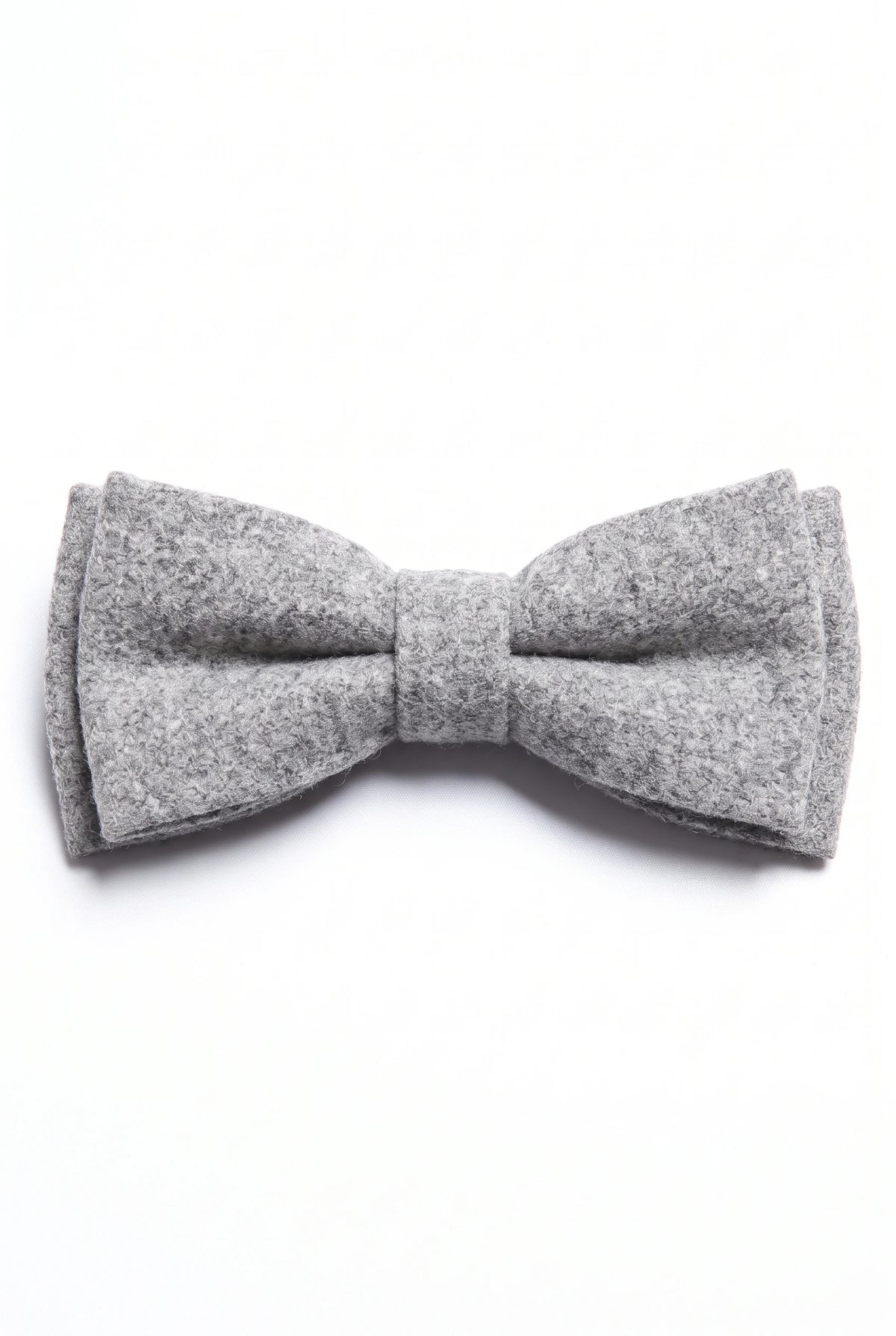 Nœud papillon en tweed gris pour homme