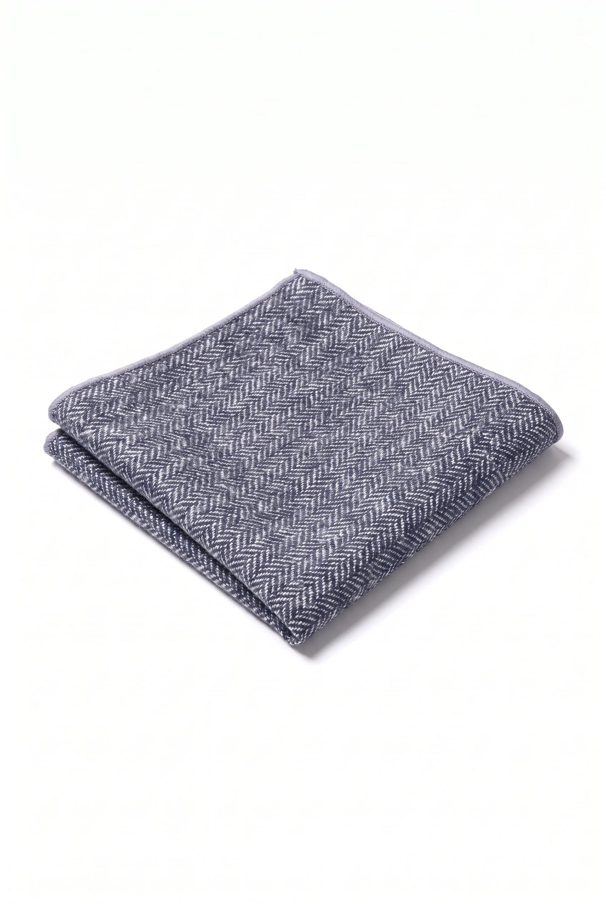 Pochette de costume pour homme en tweed gris mélangé laine