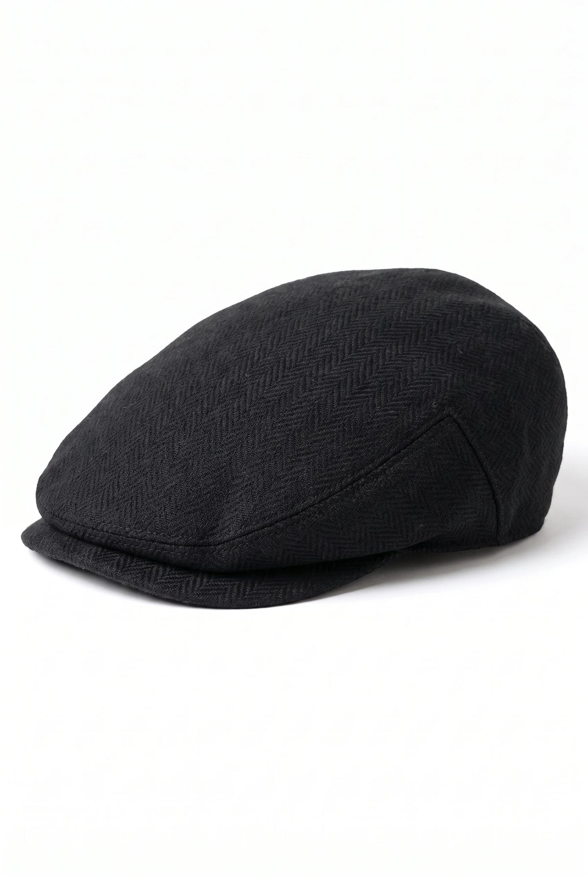 Casquette plate classique noire pour homme