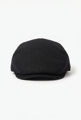 Casquette plate classique noire pour homme