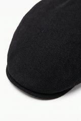 Casquette plate classique noire pour homme