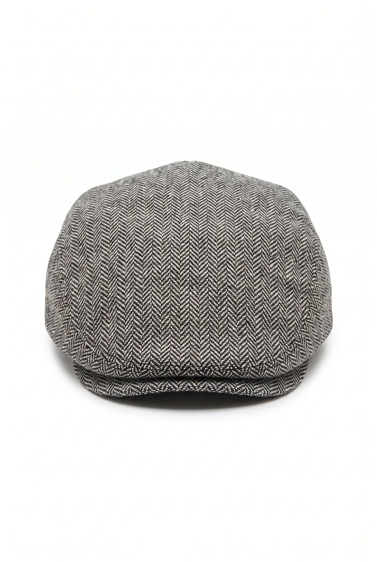 Casquette plate grise en laine mélangée pour homme