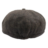 Casquette plate classique à chevrons pour homme - Marron