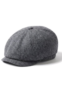 Casquette plate classique à chevrons pour homme - Grise