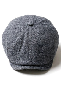 Casquette plate classique à chevrons pour homme - Grise