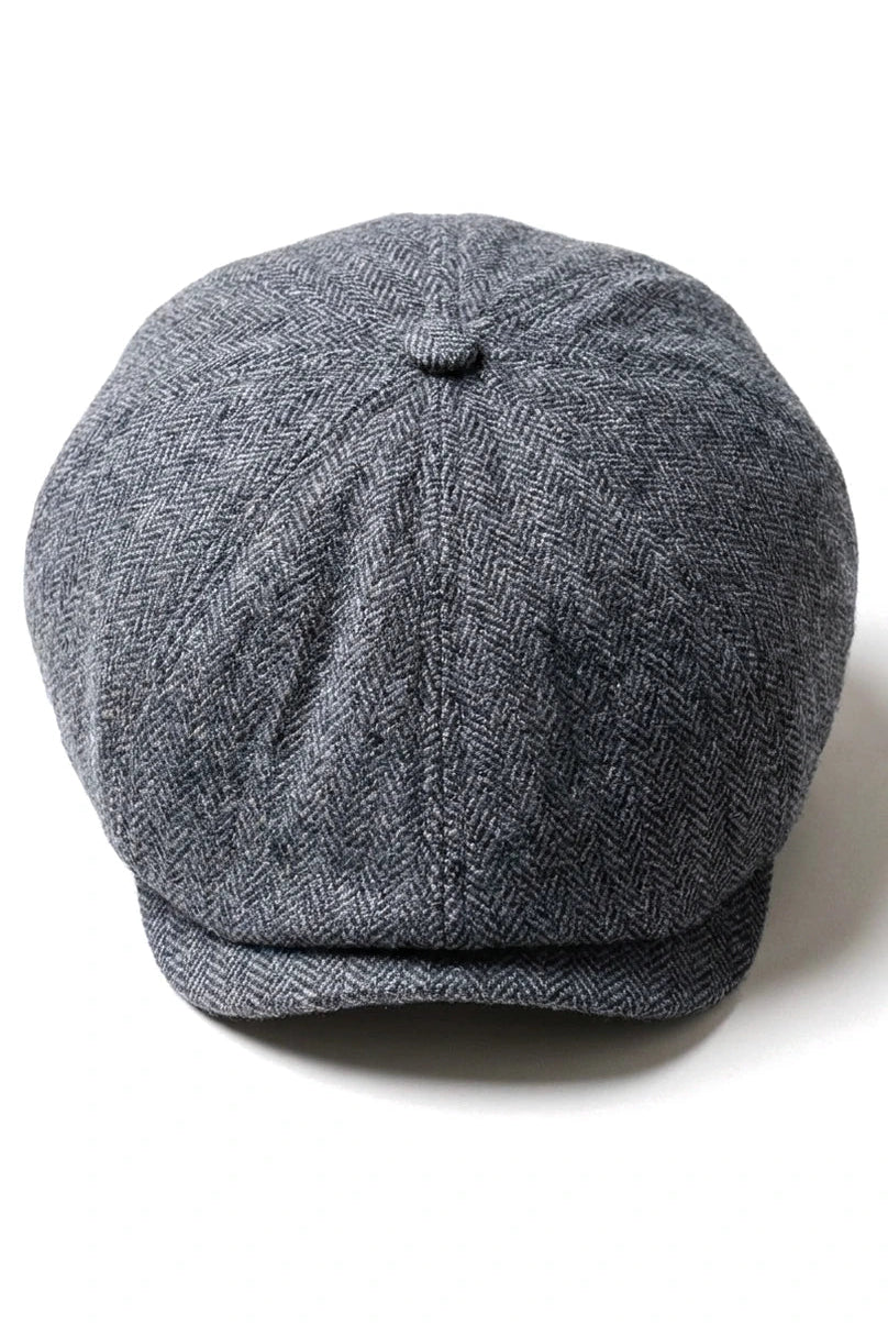 Casquette plate classique à chevrons pour homme - Grise
