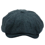 Casquette plate classique à chevrons pour homme - Olive
