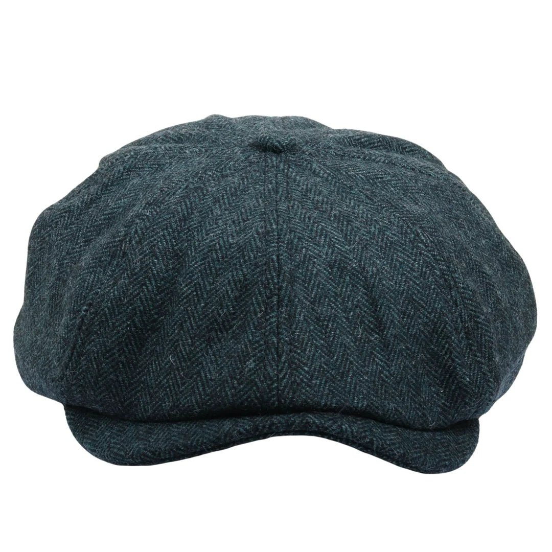 Casquette plate classique à chevrons pour homme - Olive