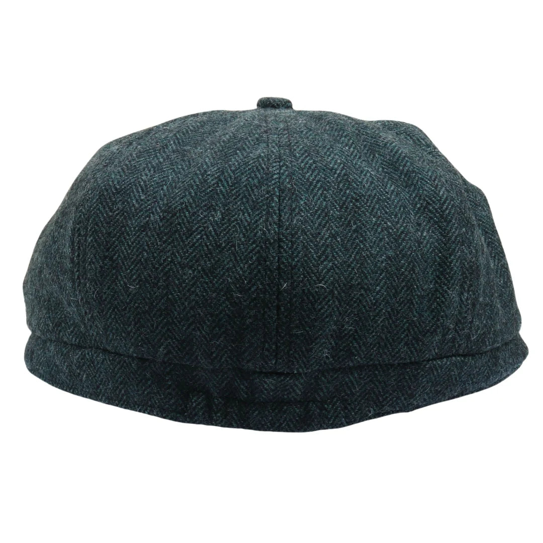 Casquette plate classique à chevrons pour homme - Olive