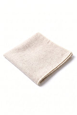 Pochette de costume pour homme en tweed ivoire mélangé laine
