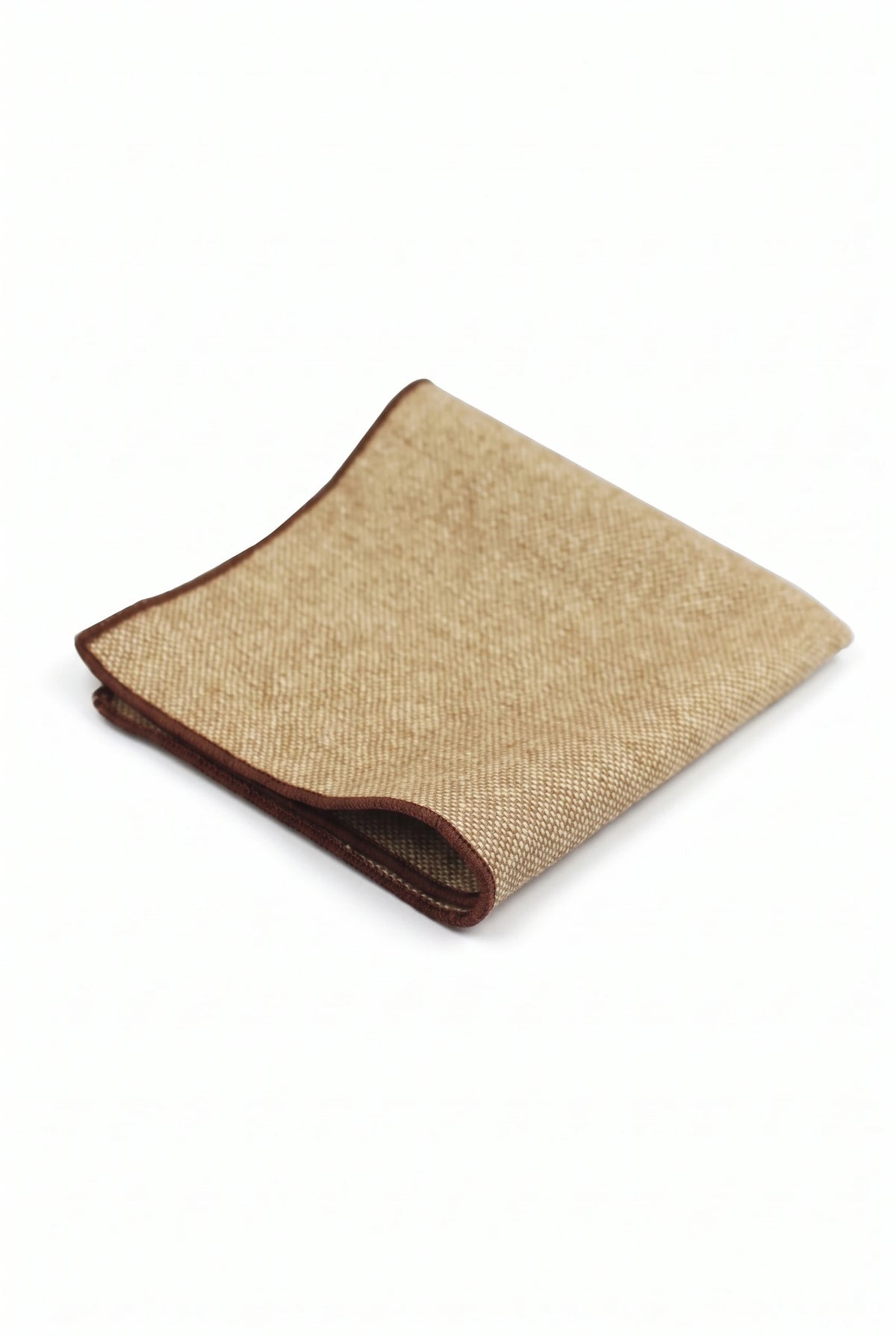 Pochette de costume en tweed kaki pour homme