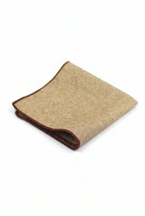 Pochette de costume en tweed kaki pour homme
