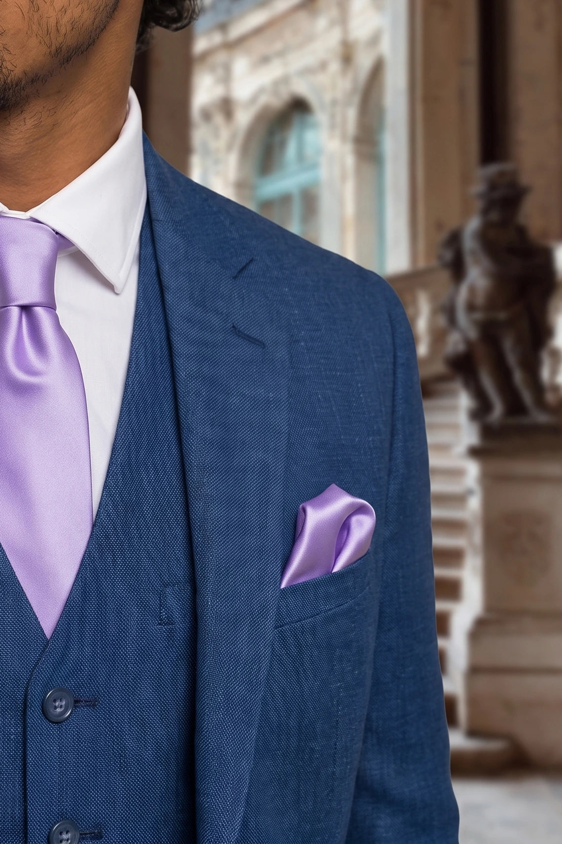 Ensemble de cravates lavande pour homme