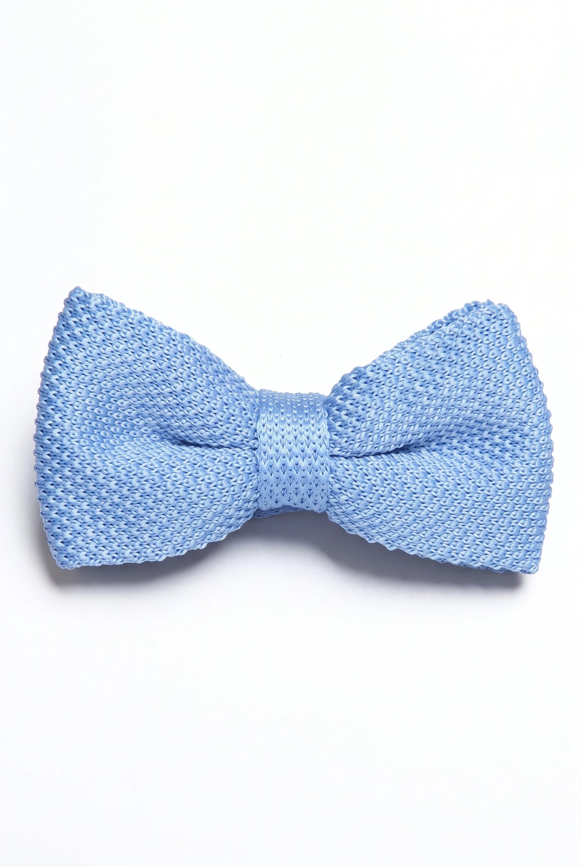 Nœud papillon tricoté bleu clair pour homme