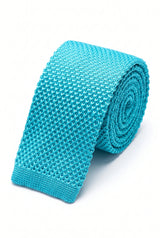 Cravate tricotée bleu clair pour homme