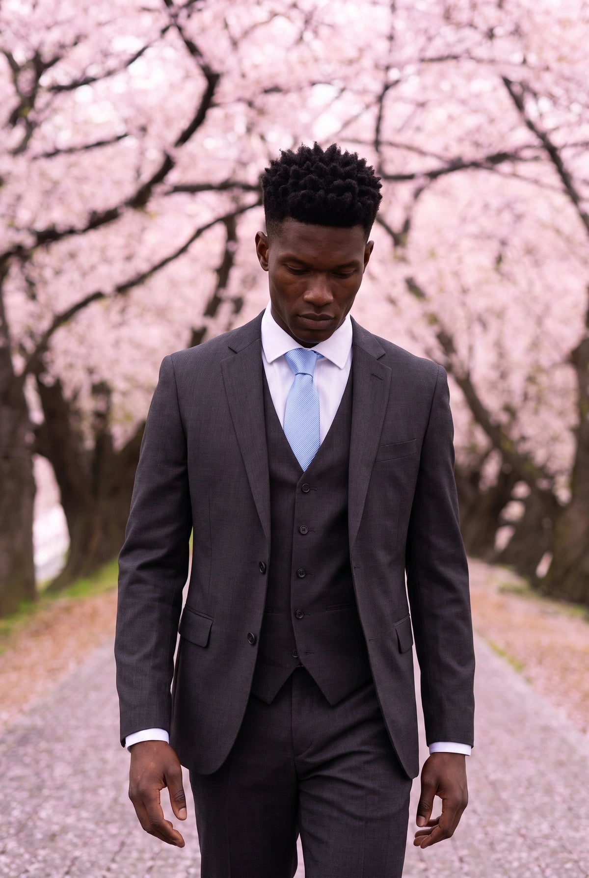 Cravate slim bleu clair pour homme
