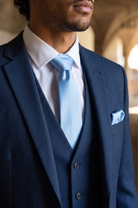 Ensemble de cravate bleu clair pour homme
