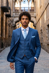 Ensemble de cravate bleu clair pour homme