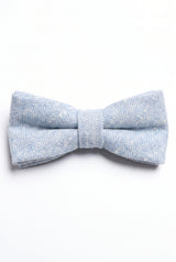 Nœud papillon en tweed bleu clair pour homme