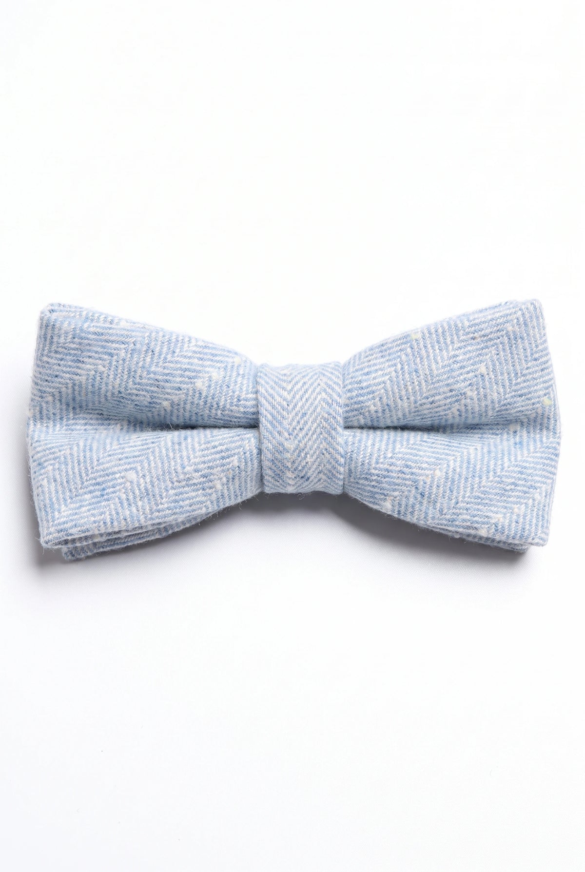 Nœud papillon en tweed bleu clair pour homme