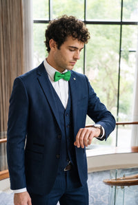 Nœud papillon tricoté vert clair pour homme