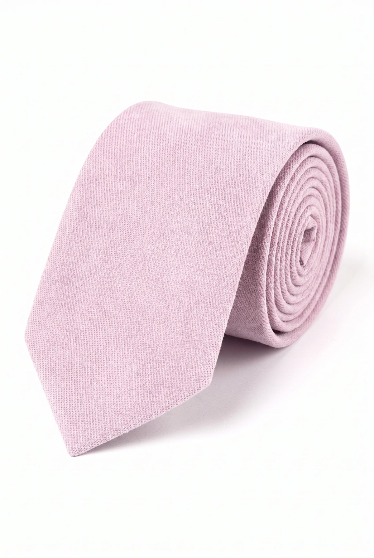 Cravate pour homme en daim rose clair
