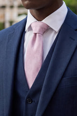 Cravate pour homme en daim rose clair