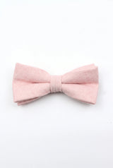 Nœud papillon pour homme en tweed rose clair mélangé laine