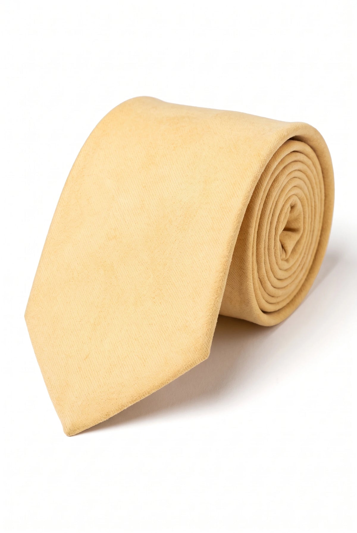 Cravate pour homme en daim jaune clair