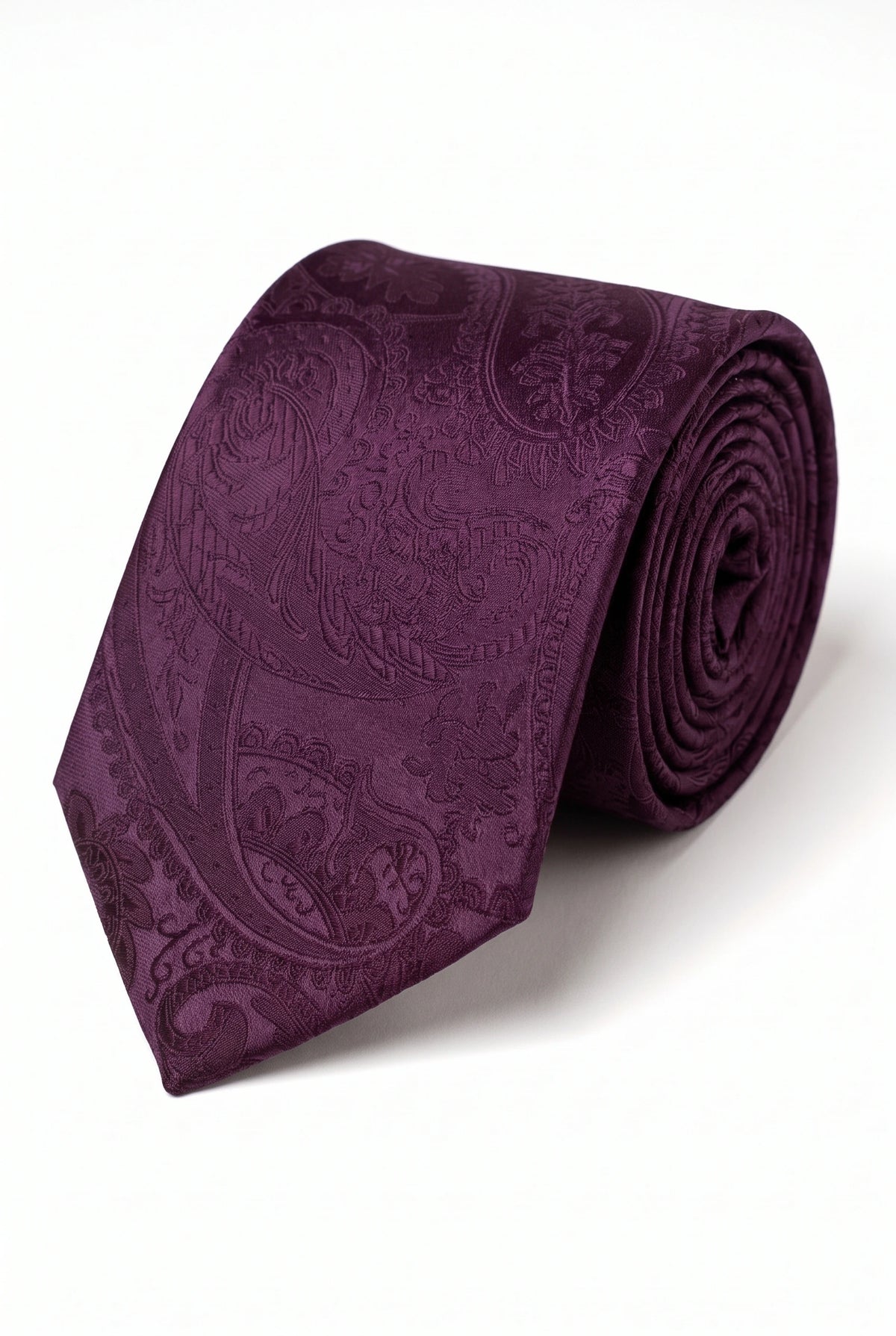 Coffret cadeau cravate lilas à motif cachemire pour homme