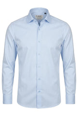 Chemise habillée à manches longues pour homme - Bleue