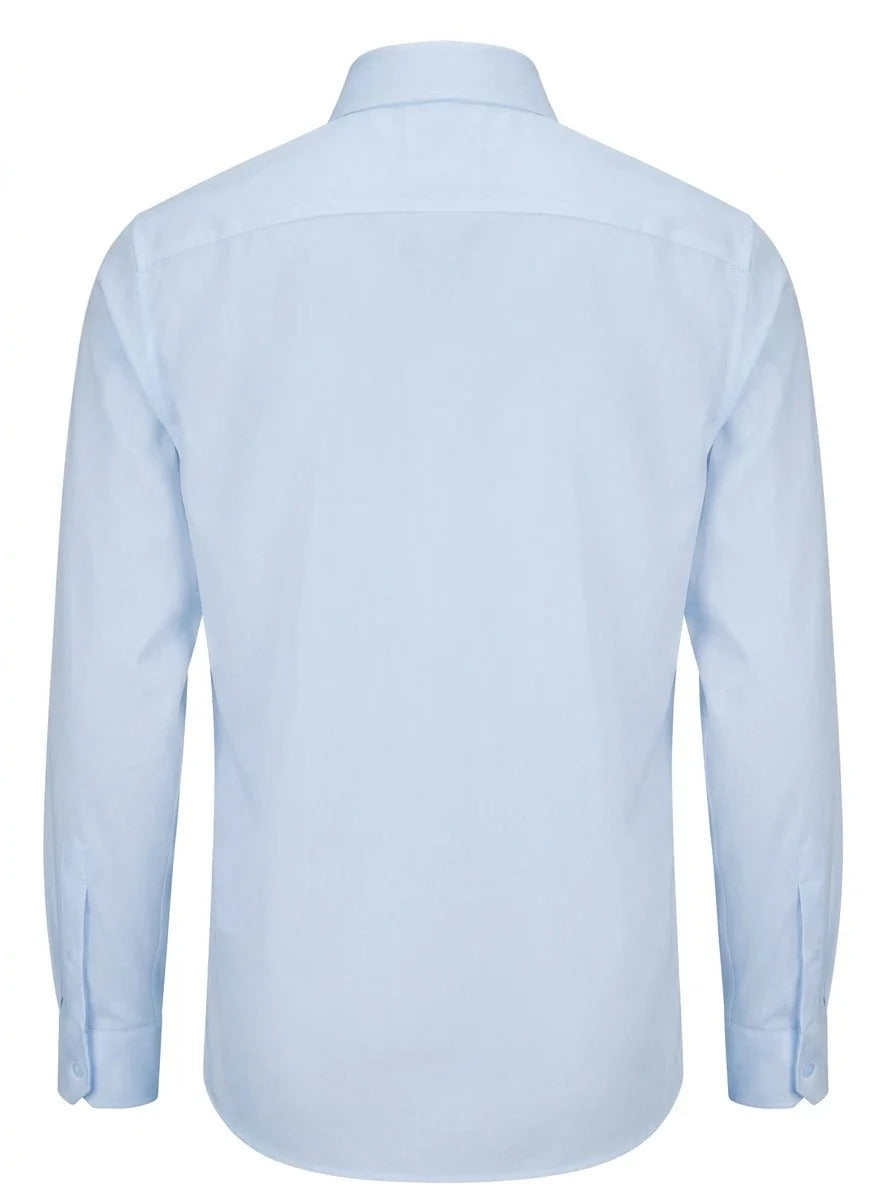 Chemise habillée à manches longues pour homme - Bleue