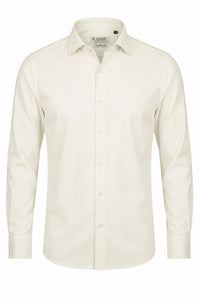 Chemise habillée à manches longues pour homme - Crème