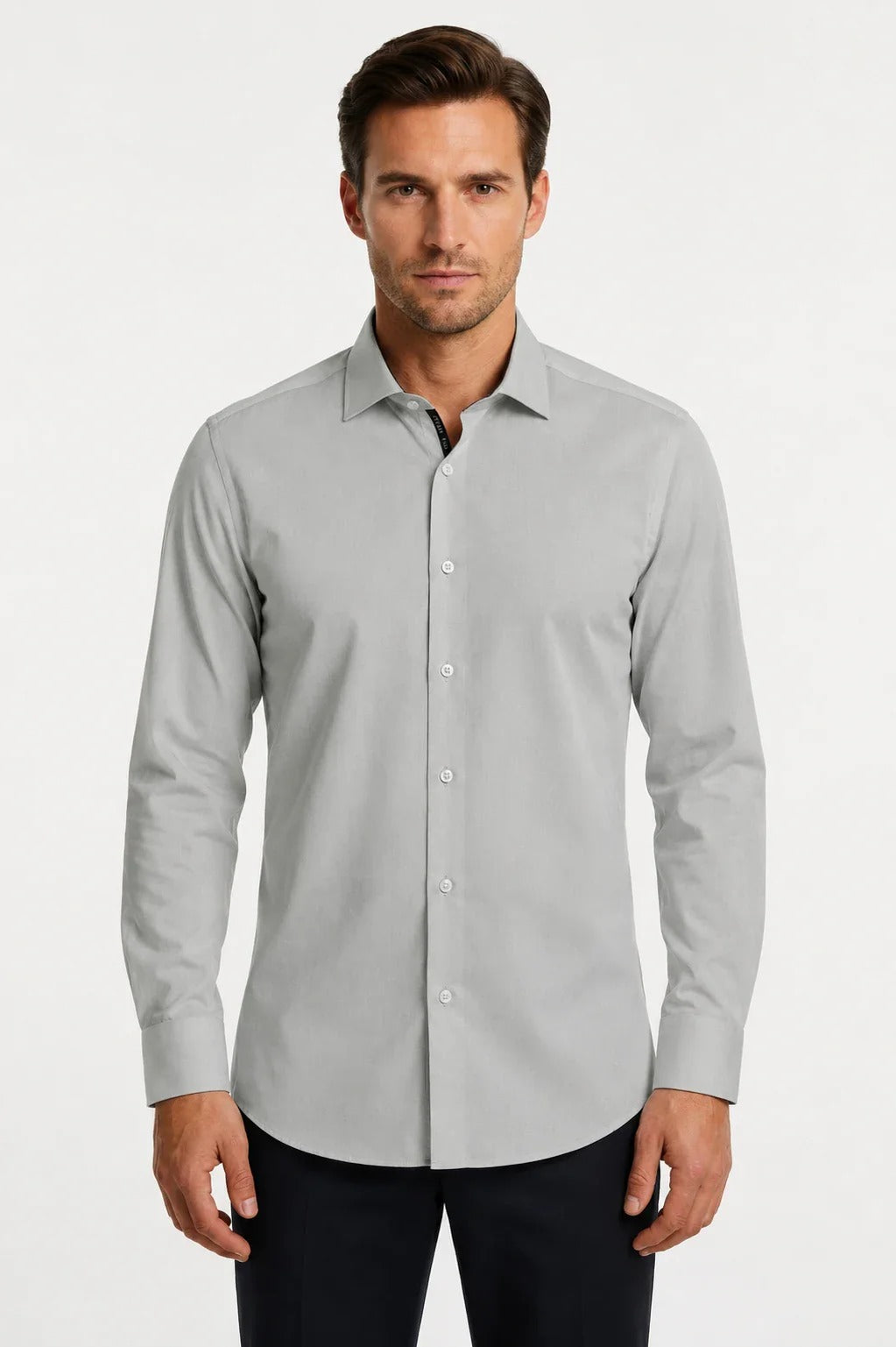 Chemise habillée à manches longues pour homme - Grise