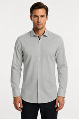 Chemise habillée à manches longues pour homme - Grise