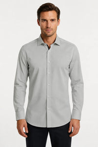 Chemise habillée à manches longues pour homme - Grise