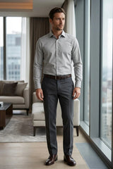 Chemise habillée à manches longues pour homme - Grise