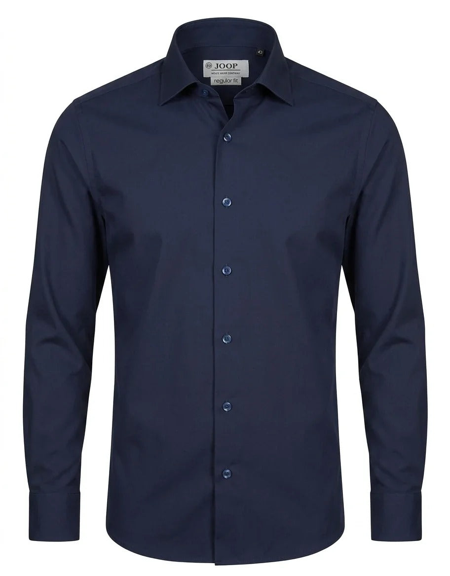 Chemise habillée à manches longues pour homme - Bleu marine