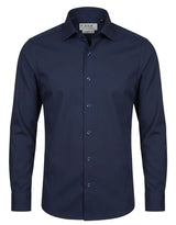Chemise habillée à manches longues pour homme - Bleu marine