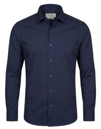 Chemise habillée à manches longues pour homme - Bleu marine