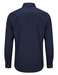 Chemise habillée à manches longues pour homme - Bleu marine