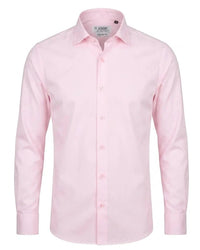 Chemise habillée à manches longues pour homme - Rose