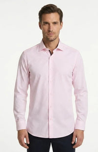 Chemise habillée à manches longues pour homme - Rose