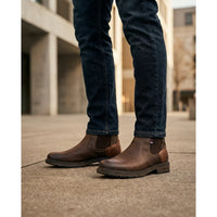 Bottines Chelsea pour homme, marron moka, résistantes à l'eau