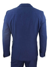 Mens Navy-Blue 3 Piece Wedding Suit