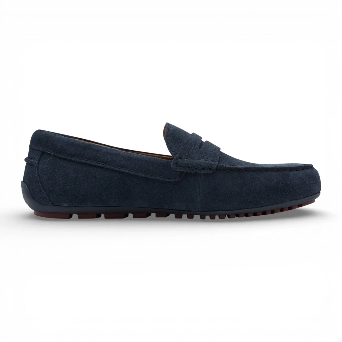 Mocassins en daim bleu marine pour hommes