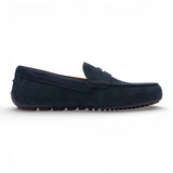 Mocassins en daim bleu marine pour hommes