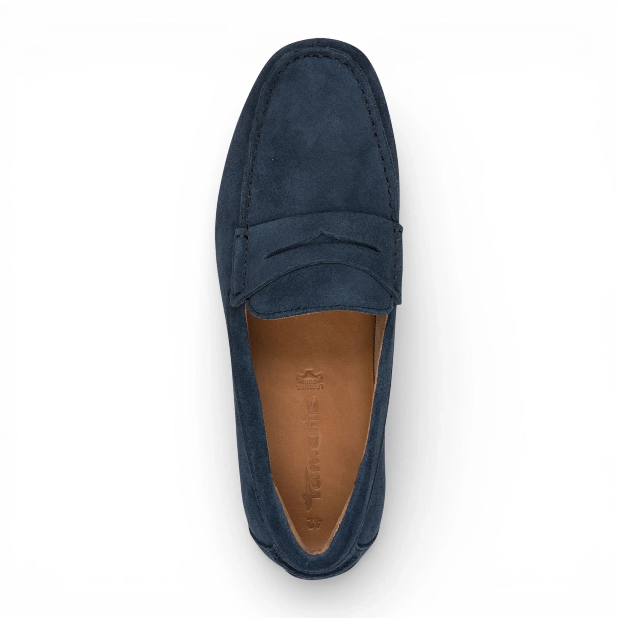 Mocassins en daim bleu marine pour hommes