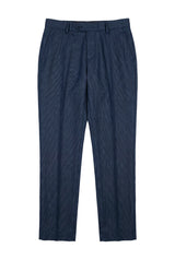 Pantalon Arthur pour homme, motif œil-de-perdrix, bleu marine