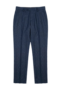 Pantalon Arthur pour homme, motif œil-de-perdrix, bleu marine